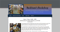Desktop Screenshot of beckhamsbookshop.com